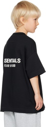Fear of God ESSENTIALS Kids Black Jersey Crewneck T-shirt