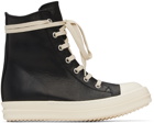 Rick Owens Black Porterville Washed Calf Sneakers