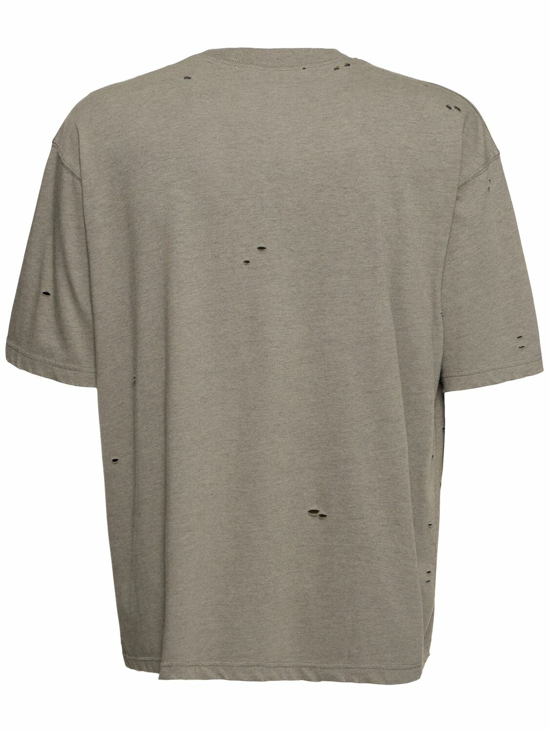 ACNE STUDIOS Exford Button Logo Distressed T-shirt Acne Studios ACNE STUDIOS Exford Button Logo Distressed T-shirt Acne Studios