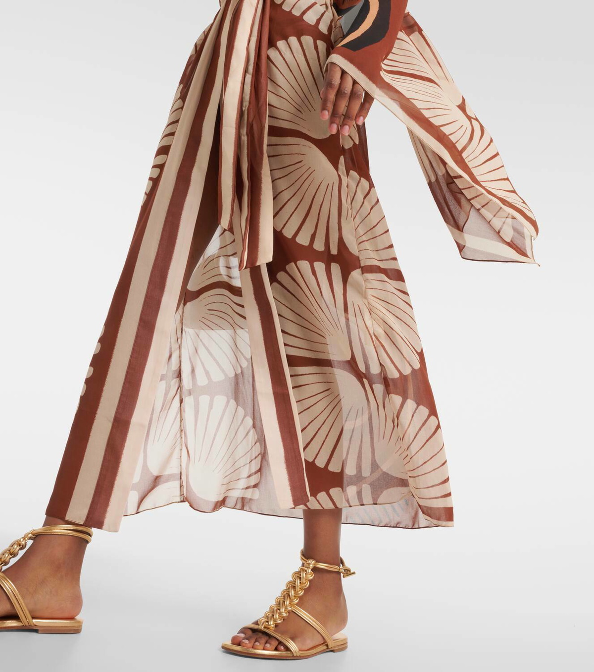 Johanna Ortiz Belted midi dress