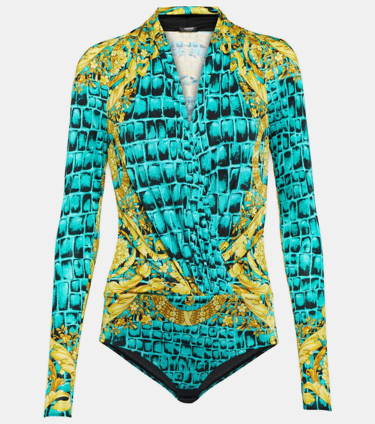 Versace Draped jersey bodysuit