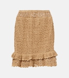 Anna Kosturova Brigitte crochet cotton miniskirt
