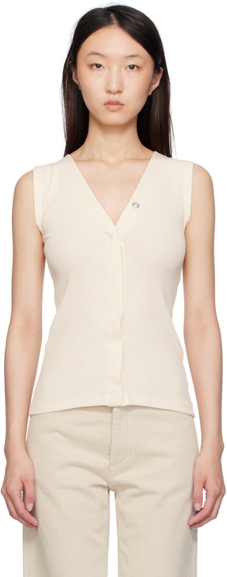 Photo: Baserange Off-White Tav Snaps Tank Top