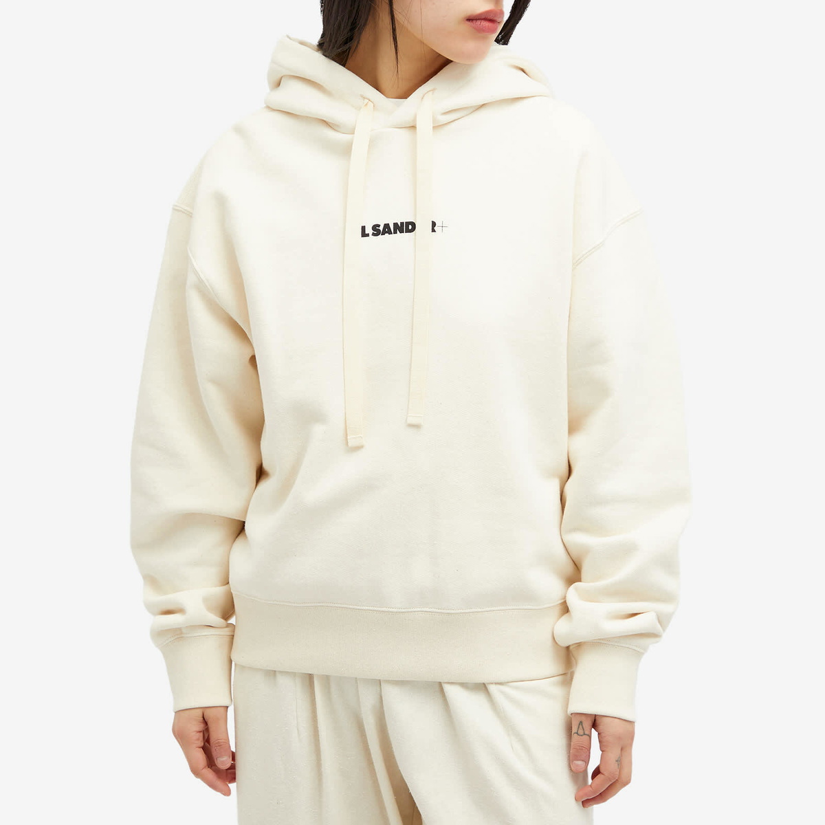Jil Sander+ Women's Logo Hoodie in Dune
