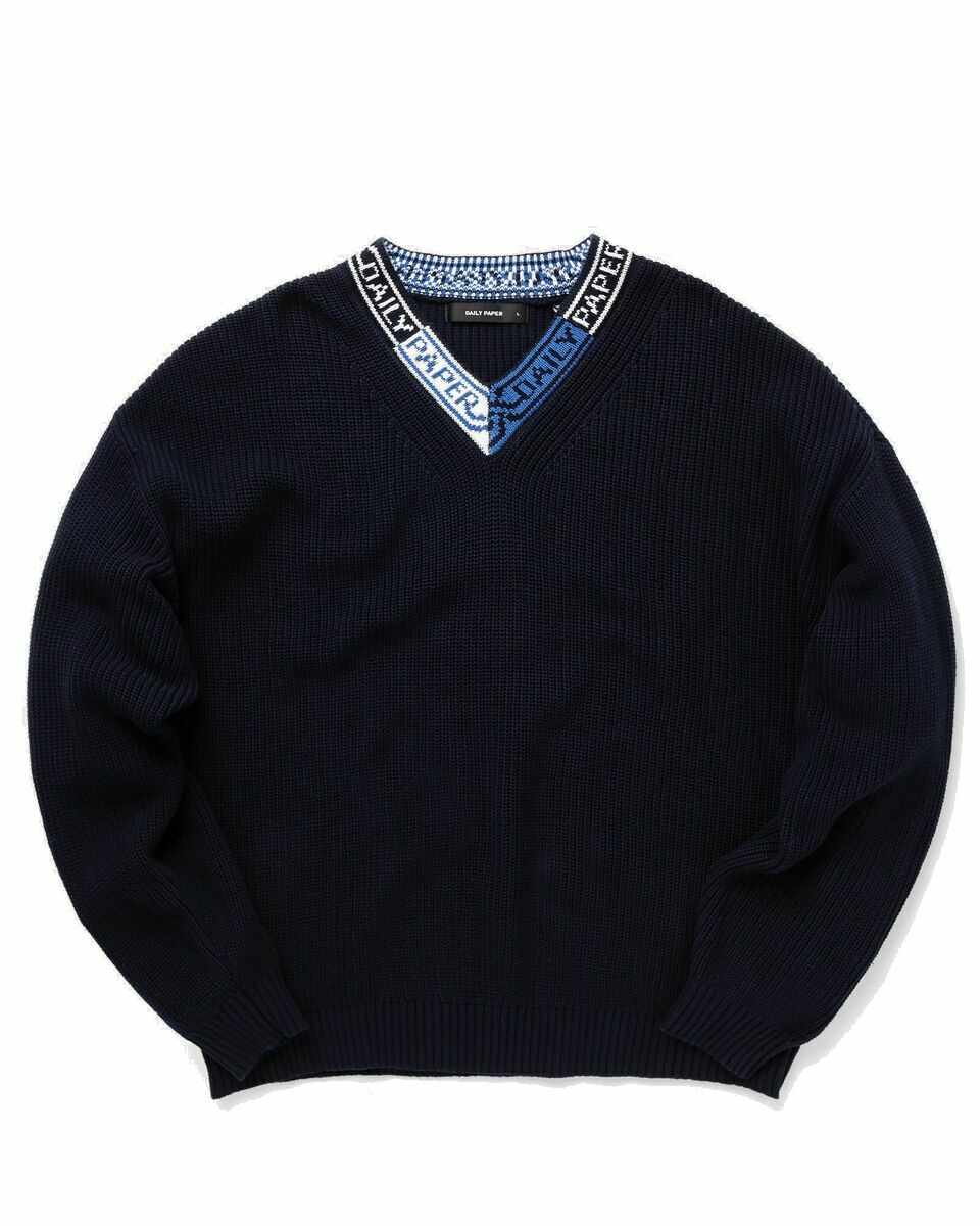 Photo: Daily Paper Roshaun Sweater Blue - Mens - Pullovers