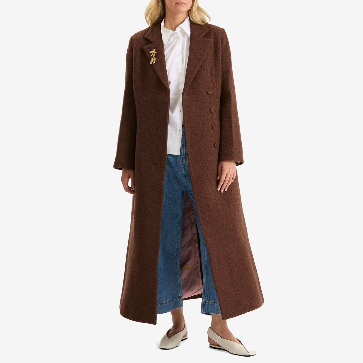 ALÉMAIS Women's Court Coat in Chocolate