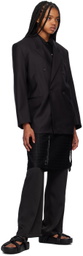 Youth Black Double-Breasted Blazer