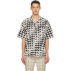 Marni Off-White and Black OP Heart Short Sleeve Shirt