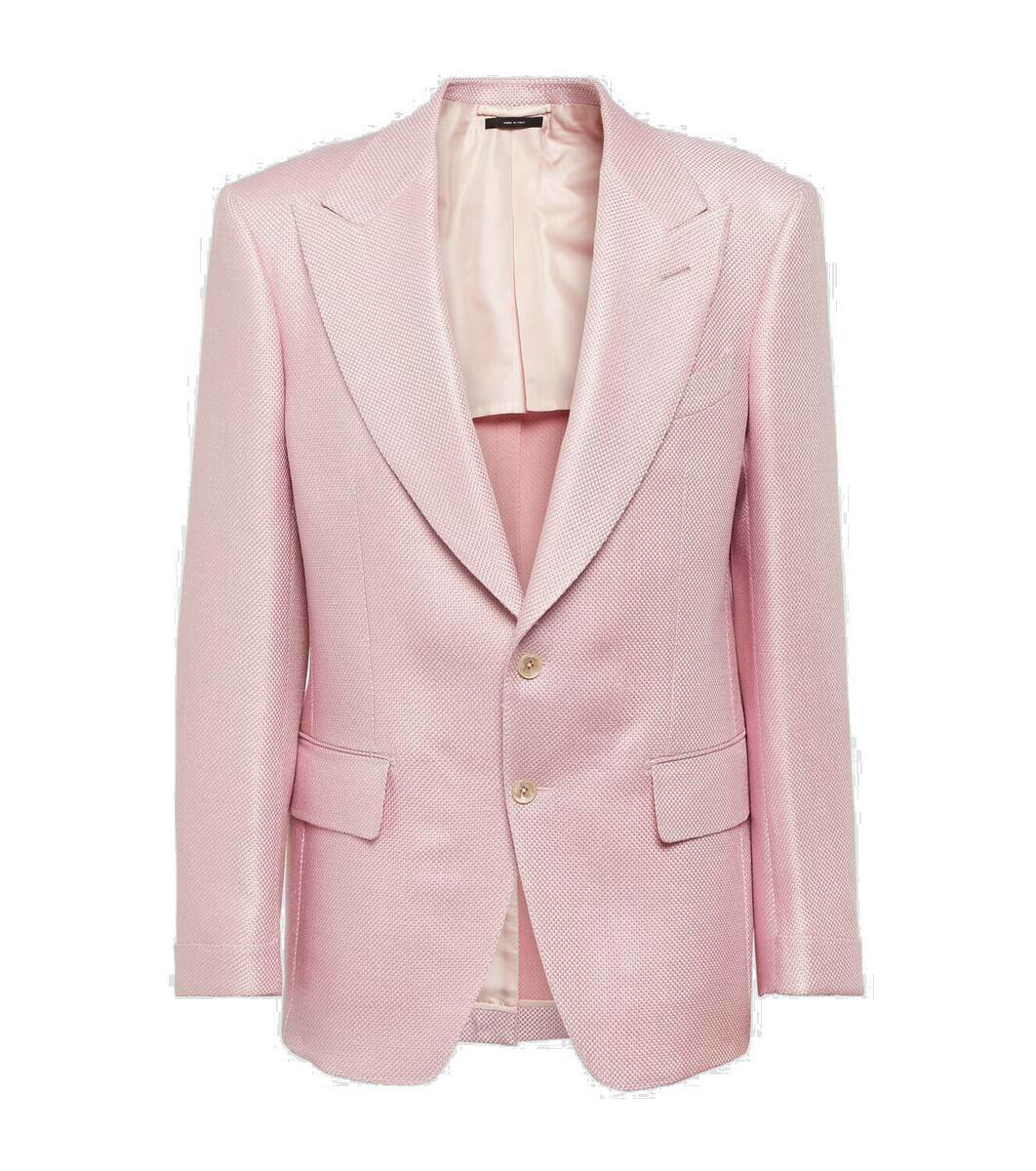 TOM FORD Atticus Pink Suit Size 44C / 34S U.S. In Silk Blend