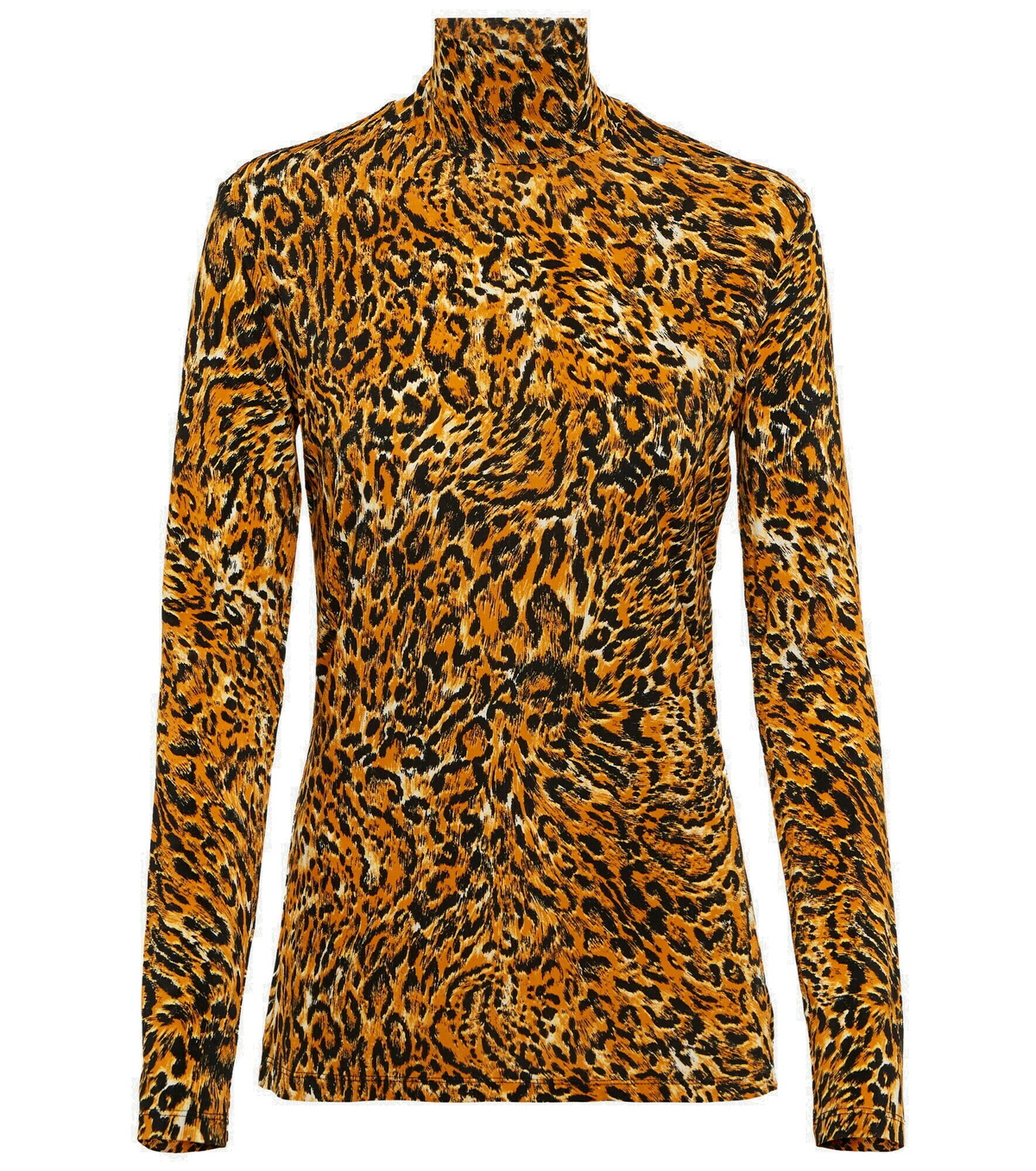 Paco Rabanne - Leopard-print high-neck jersey top Paco Rabanne