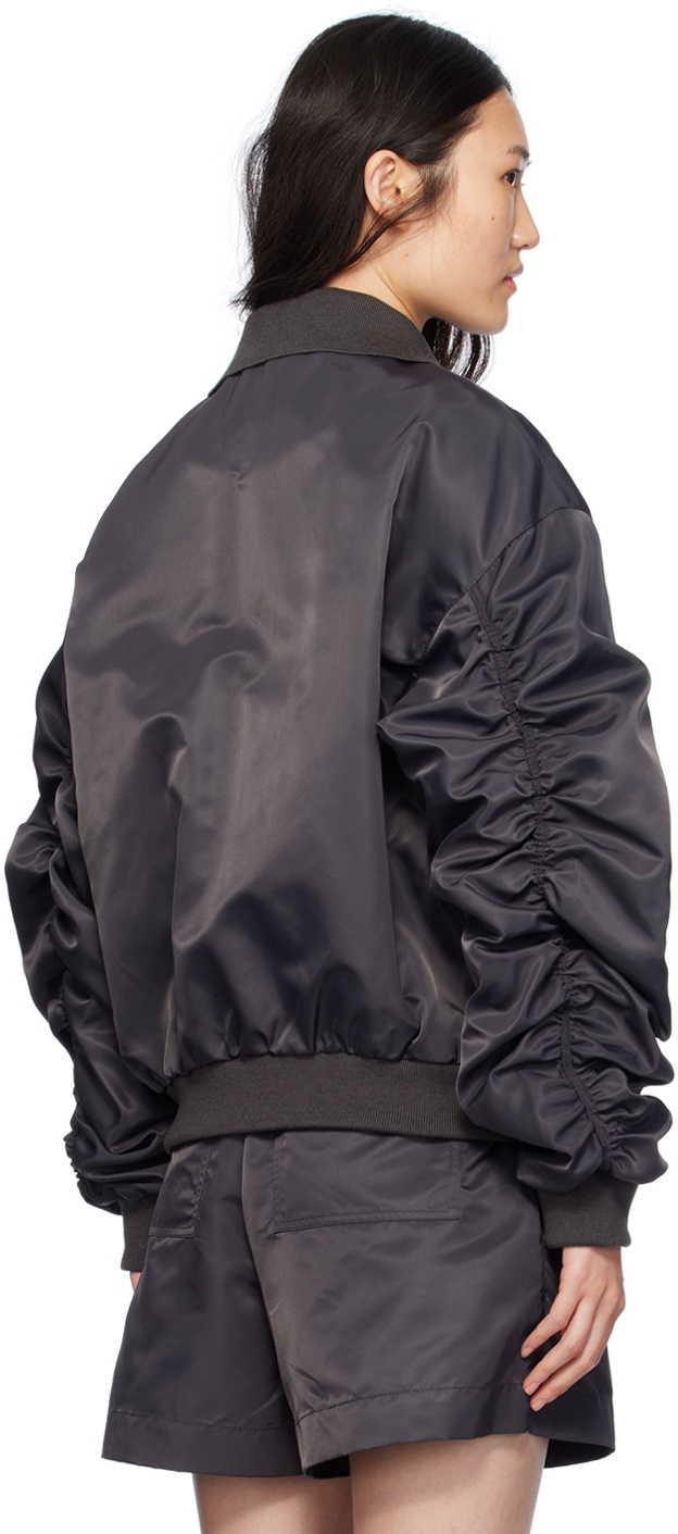 Birrot Gray Love Bomber Jacket