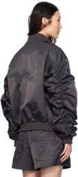 Birrot Gray Love Bomber Jacket