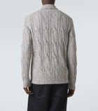 Eleventy Wool, alpaca and silk-blend zip-up cardigan