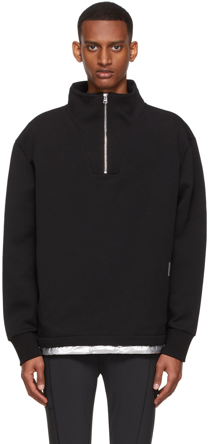 Hugo Black Cotton Sweatshirt Hugo Boss