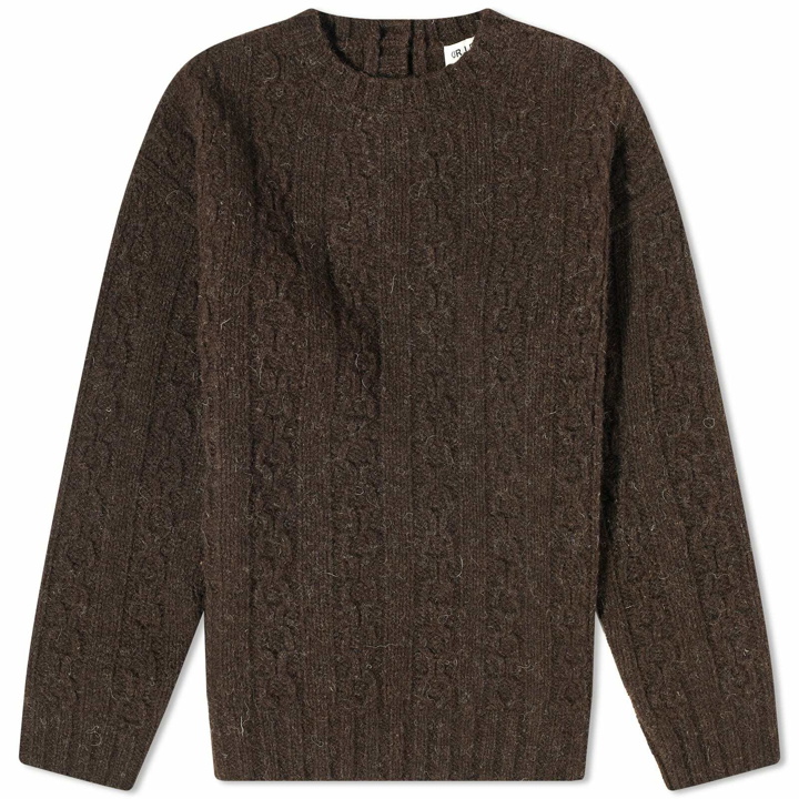 Photo: Our Legacy Men's Toddler Popover Sweater in Welsh Black Chain Knit