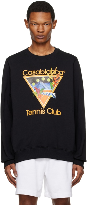 Photo: Casablanca Black 'Tennis Club' Sweatshirt