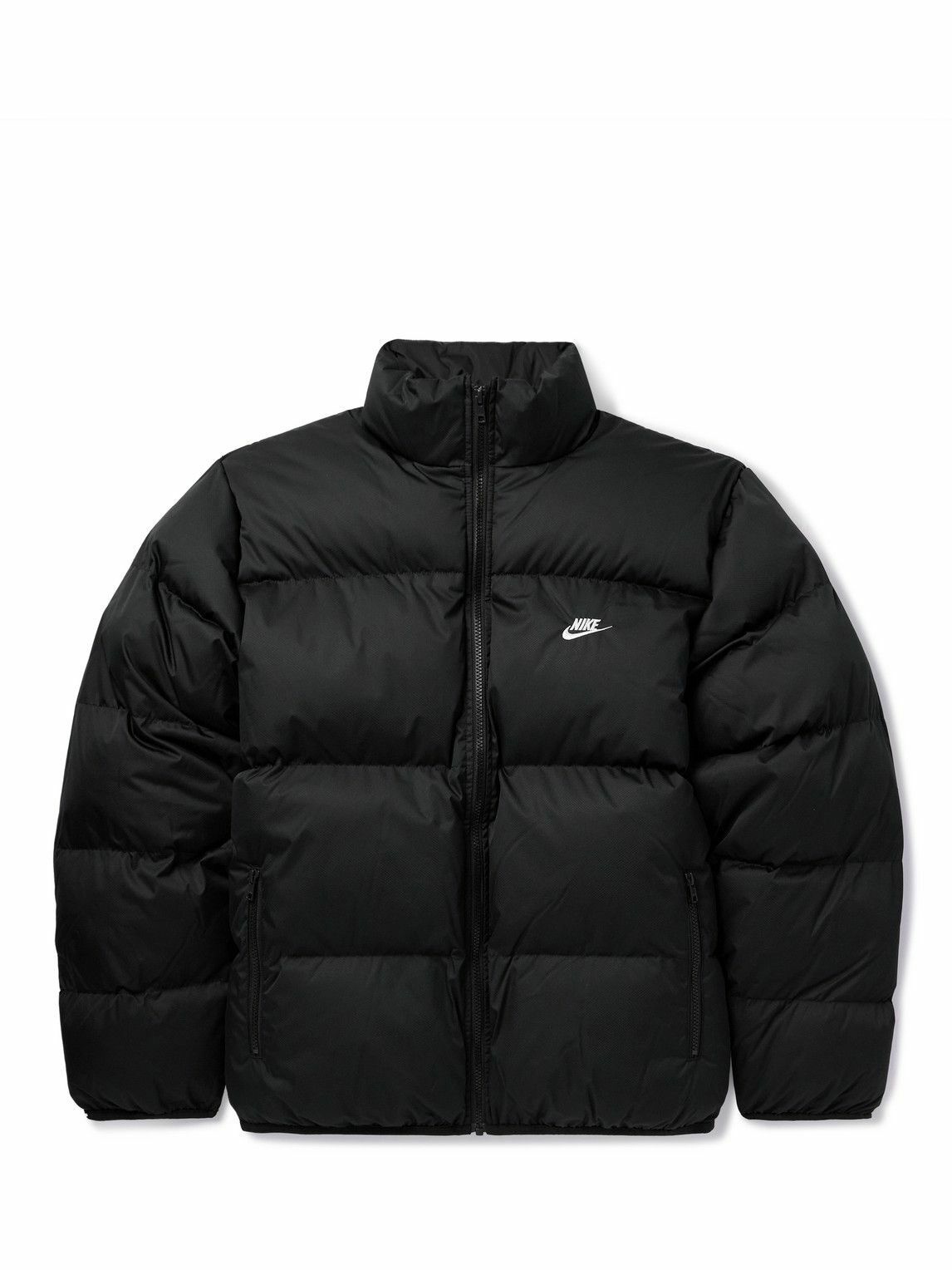 Nike - Sportswear Club Logo-Embroidered Quilted Padded Ripstop Jacket ...