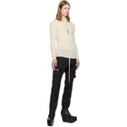 Rick Owens Off-White Tower Ribbed Lupetto Sweater