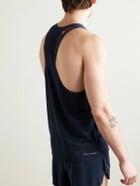 NIKE RUNNING - AeroSwift Slim-Fit Perforated Dri-FIT ADV Tank Top - Blue