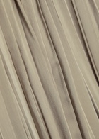 Joseph Rabat Pleated Satin Midi Skirt Beige