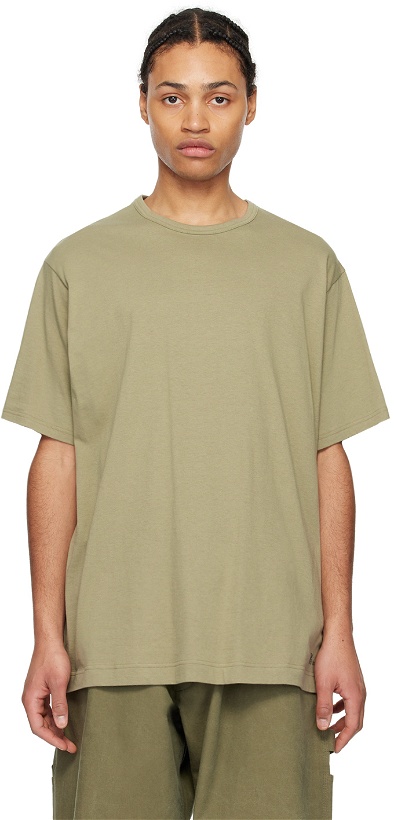 Photo: Y's For Men Khaki Printed T-Shirt