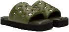 Toga Virilis Green Leather Sandals