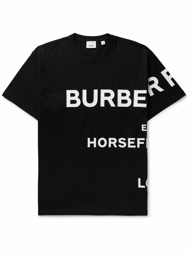 Photo: Burberry - Oversized Logo-Print Cotton-Jersey T-Shirt - Black