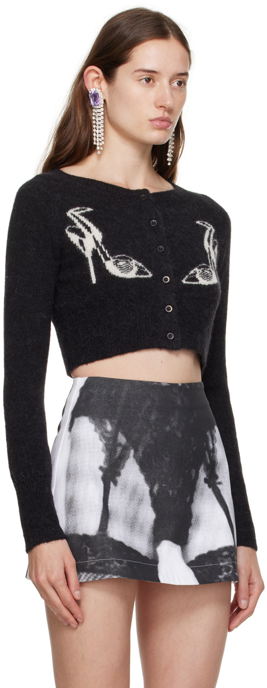 Pristine Black Stiletto Cardigan
