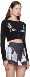 Pristine Black Stiletto Cardigan