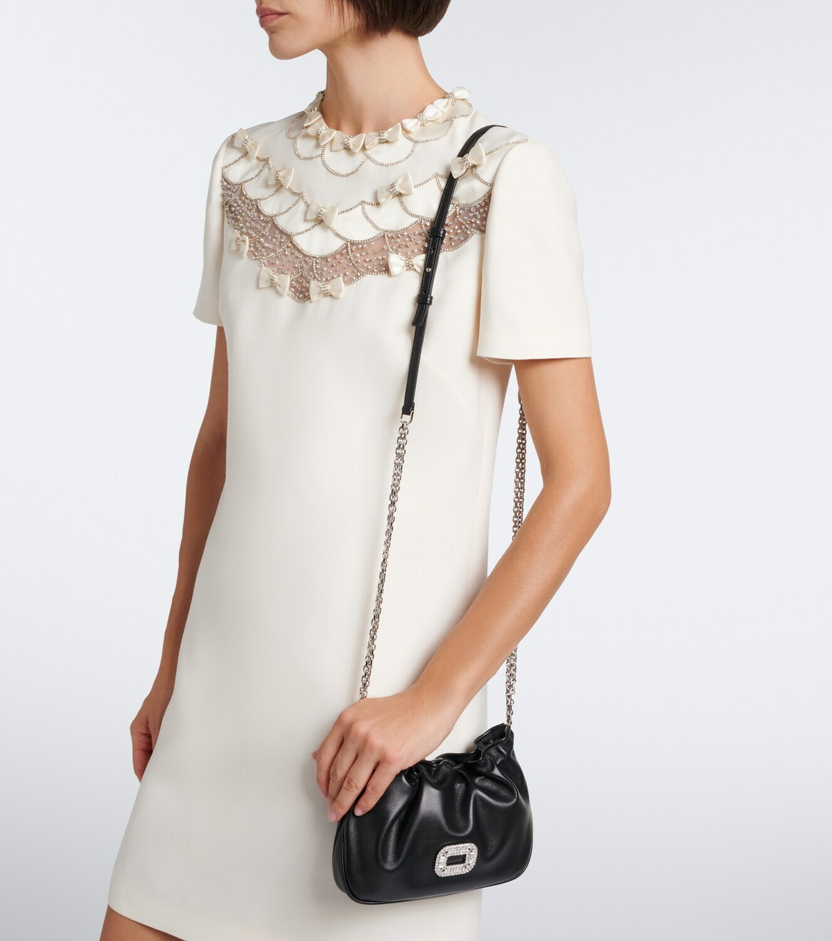 Roger Vivier Pilgrim Micro leather shoulder bag