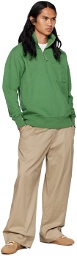 Universal Works Green Half-Zip Sweatshirt