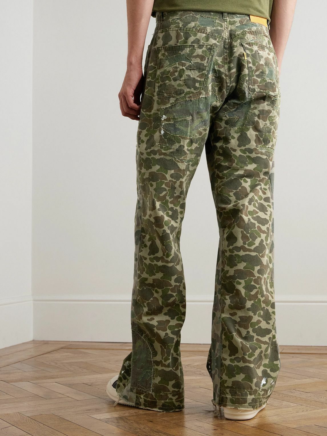Gallery Dept. - Venura Straight-Leg Patchwork Camouflage-Print Cotton-Canvas Trousers - Green