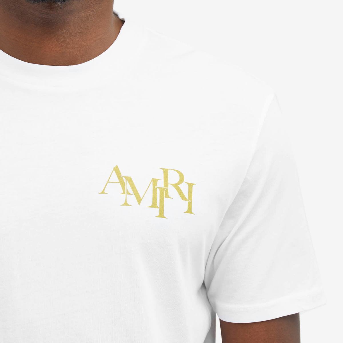 AMIRI ホワイト Tシャツ S AMIRI - Logo-Print Cotton-Jersey T-Shirt - White Amiri