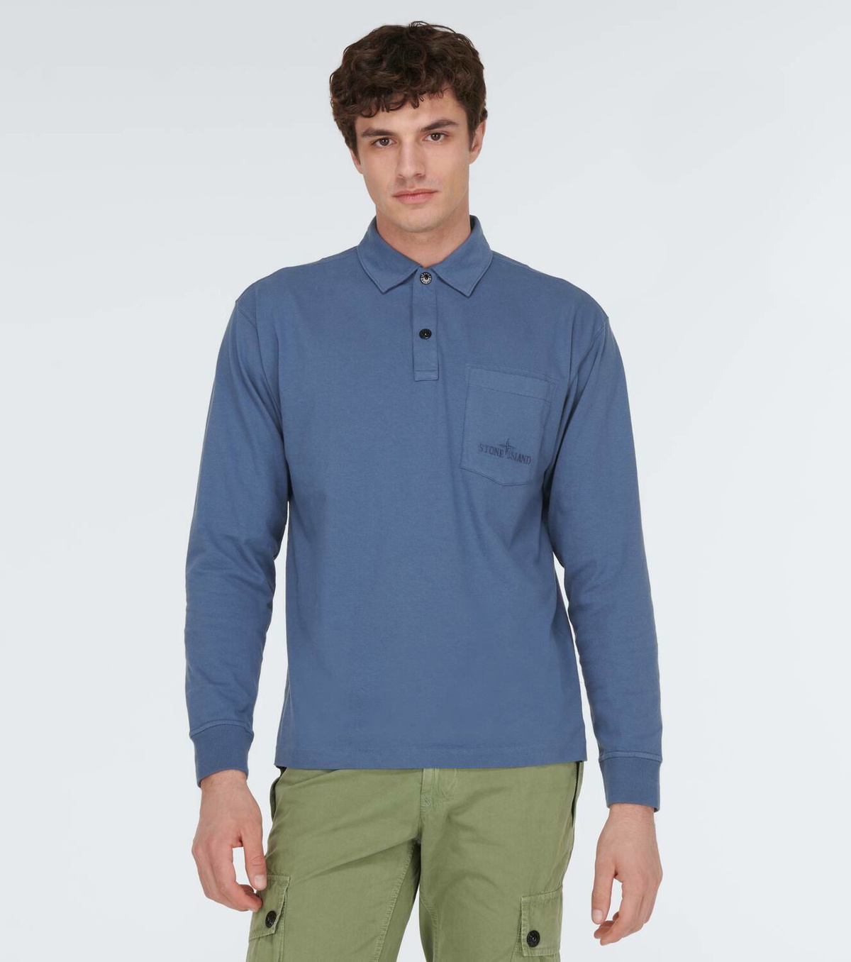 Stone Island Long sleeve cotton polo shirt Stone Island