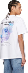 WOOYOUNGMI White 3D Coral Back Logo T-shirt