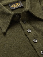 Tod's - Logo-Appliquéd Wool-Blend Polo Shirt - Green