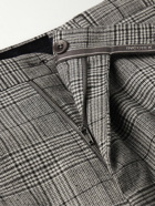 Incotex - Slim-Fit Tapered Prince of Wales Checked Virgin Wool-Blend Trousers - Gray