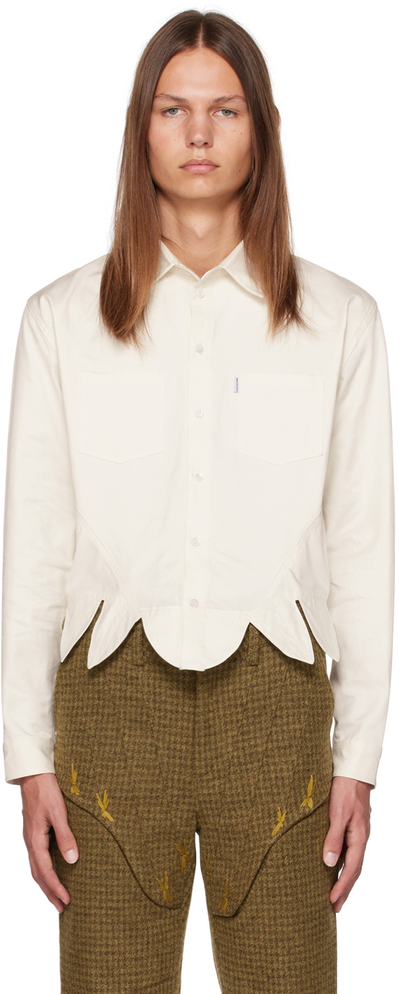 Juntae Kim White Corset Shirt