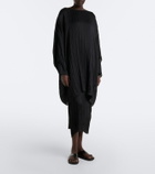 The Row Catena oversized pleated silk blouse