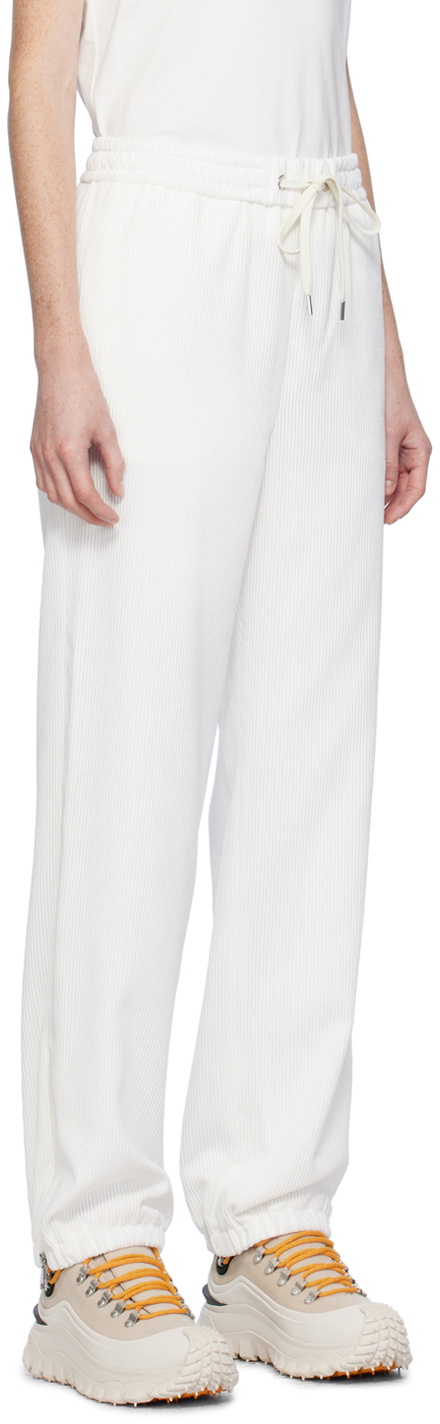 Moncler White Drawstring Lounge Pants