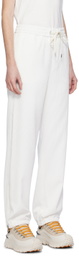 Moncler White Drawstring Lounge Pants