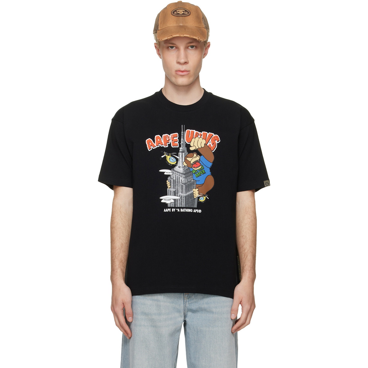 AAPE by A Bathing Ape Black 'AAPER' Graphic T-shirt