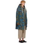 Acne Studios Blue and Green Wool Duffle Coat