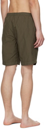 C.P. Company Khaki Garment-Dyed Swim Shorts