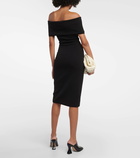 Bottega Veneta Off-shoulder jersey midi dress