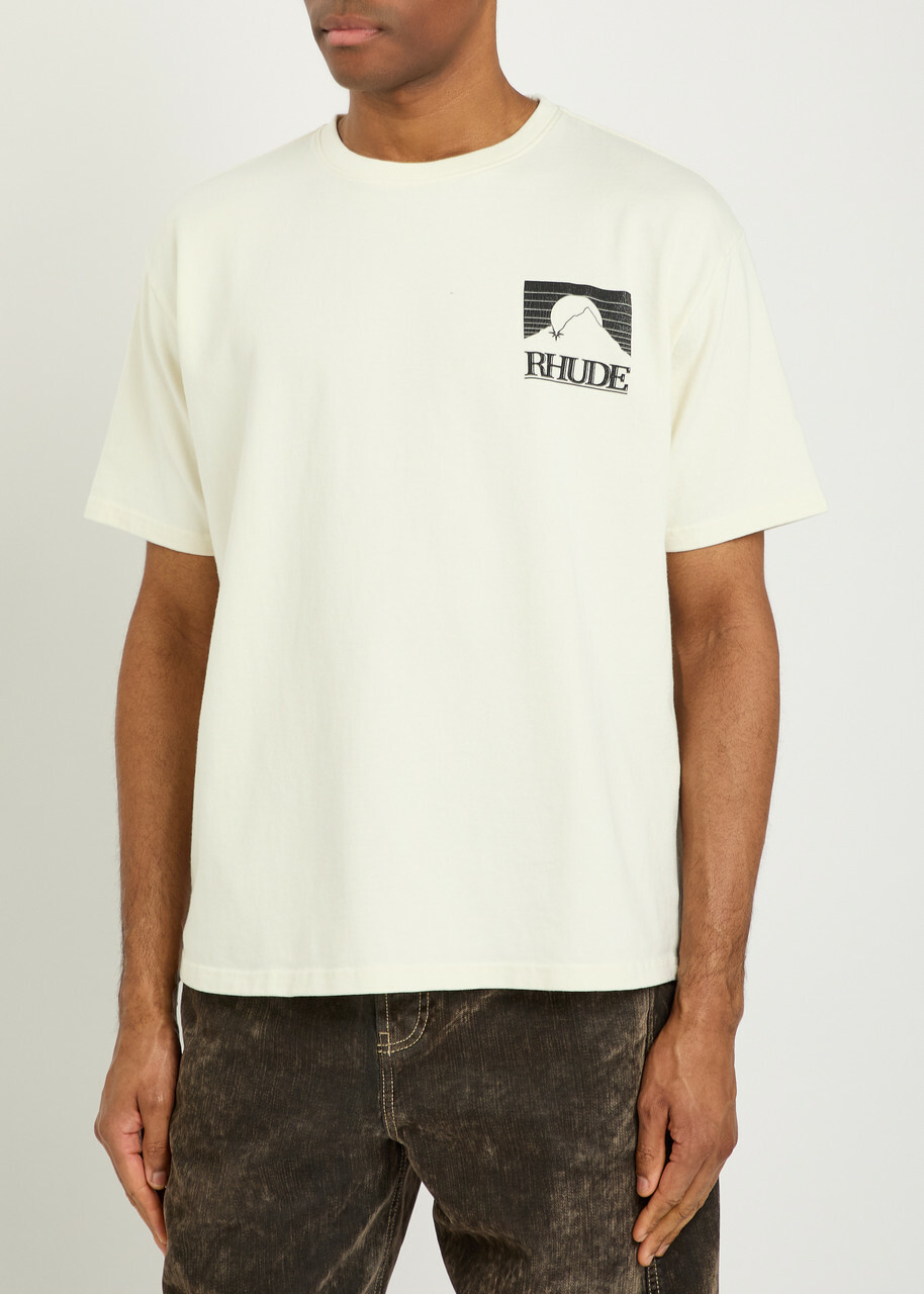 Rhude Moonlight Pack Printed Cotton T-shirt White