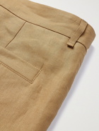 TOD'S - Pleated Linen Trousers - Neutrals