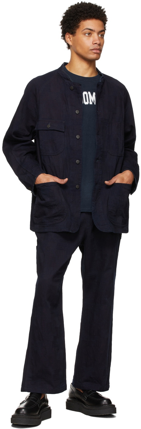 NEEDLES ニードルス INDIGO JQ.CHORE COAT NEEDLES CHORE COAT 10OZ. DENIM STRIPE NEEDLE PUNCH INDIGO