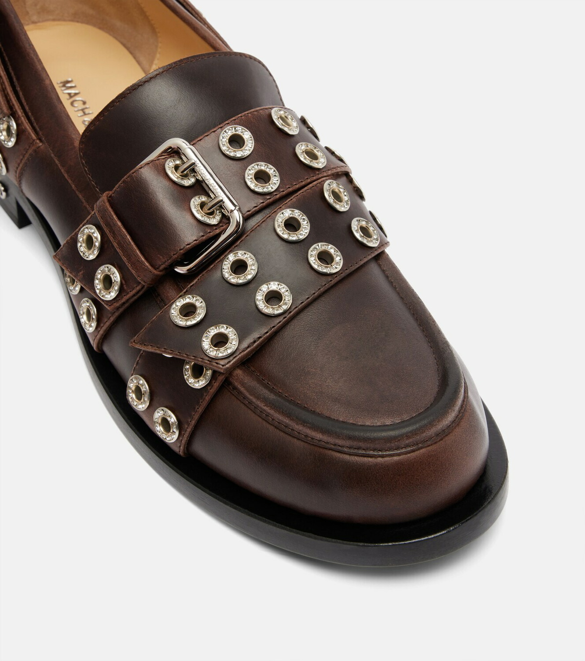 Mach & Mach Buckle Belt leather loafers