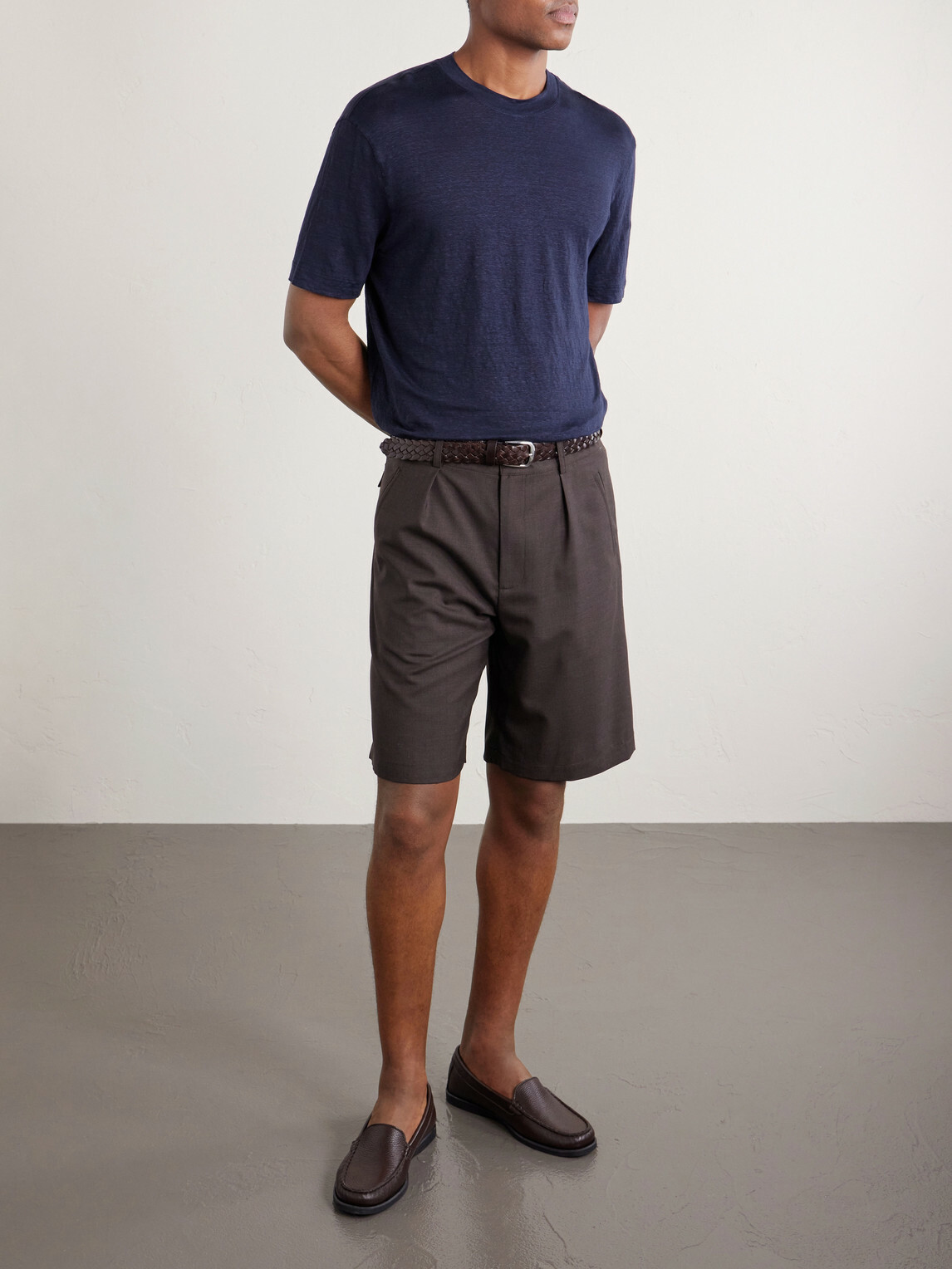 Thom Sweeney - Linen-Blend T-Shirt - Blue